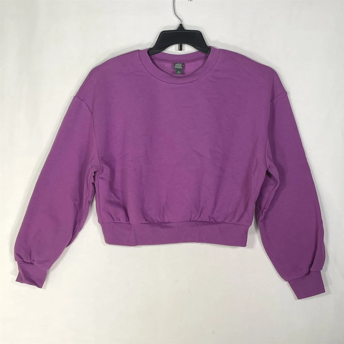 Wild Fable Sweatshirt Womens X Large Fleece Crewneck Long Sleeve Purple
