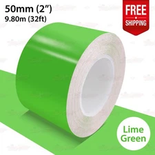LIME GREEN 2" 50mm Roll PIN STRIPE Car Striping Line TAPE Decal Vinyl Sticker