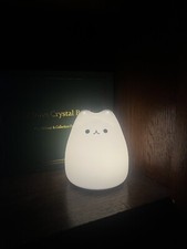 Adorable LED Cat-Shaped Night Light Silicon Color Changing
