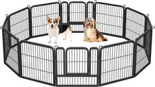 Dog Playpen Outdoor 24 Inch 24 Panels Indoor Dog Fence Metal Dog Pen Heavy Duty
