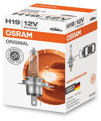   H19 12V 60/55W PU43t-1 LongLife 1 St. OSRAM Original | Longlife + Bright  