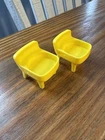 Fisher Price Little People Yellow Seat Chair Vintage Big Helpers Home Lot Of 2