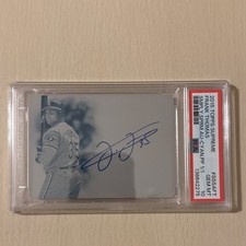 2015 Topps Supreme Frank Thomas Autograph Cyan Printing Plate 1/1 PSA 10