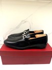 Ferragamo Sabatino Black Leather Shoe 9.5 D Gancini Loafers with box and cover — photo 1