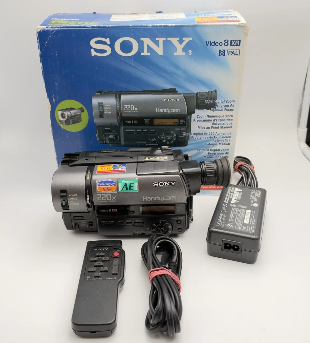 Cámara de video Camescope Sony Handycam CCD-TR511E PAL 8mm Video8 XR Hi8 - Probada