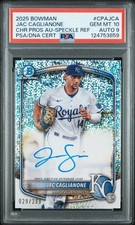 2025 Bowman - Chrome Prospect Au Jac Caglianone Speckle /299 PSA 10 (POP 5)