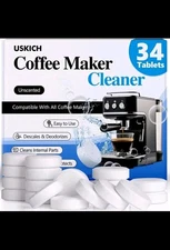 Coffee Machine Cleaner Descaler Tablets 34 Pack Maker Cleaner for All Models