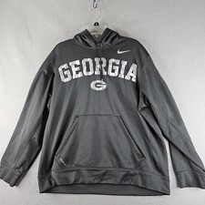 Georgia Bulldogs Hoodie Sweatshirt Mens XL Black NCAA Football Nike Therma Fit