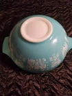 Pyrex Amish Butterprint Turquoise 444  4 Qt Cinderella Nesting Mixing Bowl VTG