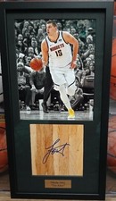 NIKOLA JOKIC CUSTOM FRAMED 11X20 PICTURE/AUTO FLOORBOARD STEPHEN KOSCHAL COE