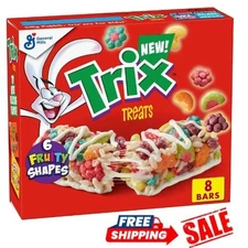 Trix Breakfast Cereal Treat Bars, Snack Bars, Fruity Shapes 6.8 Oz Exp-30oct2025