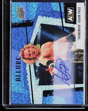 2022 Upper Deck Allure AEW #106 Hangman Adam Page Autographs Blue Line #/35