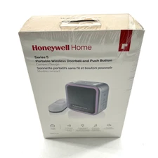 Honeywell Home Series 5 Portable Wireless Doorbell with Halo Light Push Button