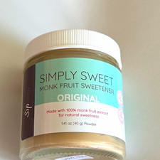 SIPOLOGY -Simply Sweet Monk Fruta Sugar Sustituto Polvo Original FRASCO NUEVO-