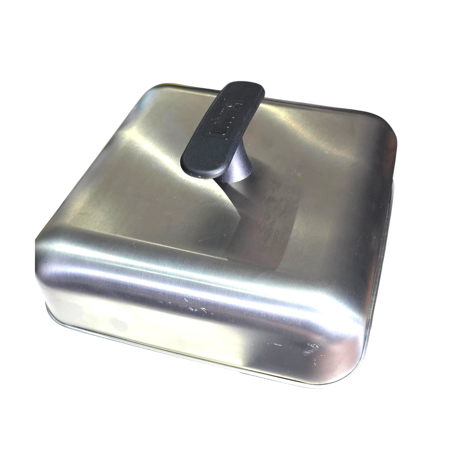 Weber Stainless Steel Grill Pan w/ Lid Square Vegetable Steamer BBQ Accessory