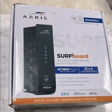 Arris SURFboard Black Cable Modem  Wi-Fi Router