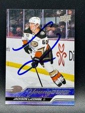 2023-24 Upper Deck Young Guns Jackson Lacombe RC #456 SIGNED IP AUTO