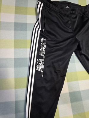 Adidas ClimaCool Track Pants Men s XL Black 3 White Stripes Soccer Zip Ankle