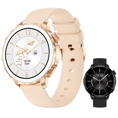 Damen IP68 wasserdicht Smartwatch Herzfrequenz Blutdruck Monitor Bluetooth-Anruf