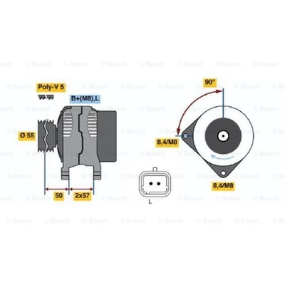 BOSCH Generator Lichtmaschine 110A 14V für Renault Kangoo Express Clio II