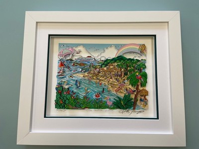 Charles Fazzino 3D Artwork Our Caribbean Vacation  Signed & Numbered Deluxe Ed