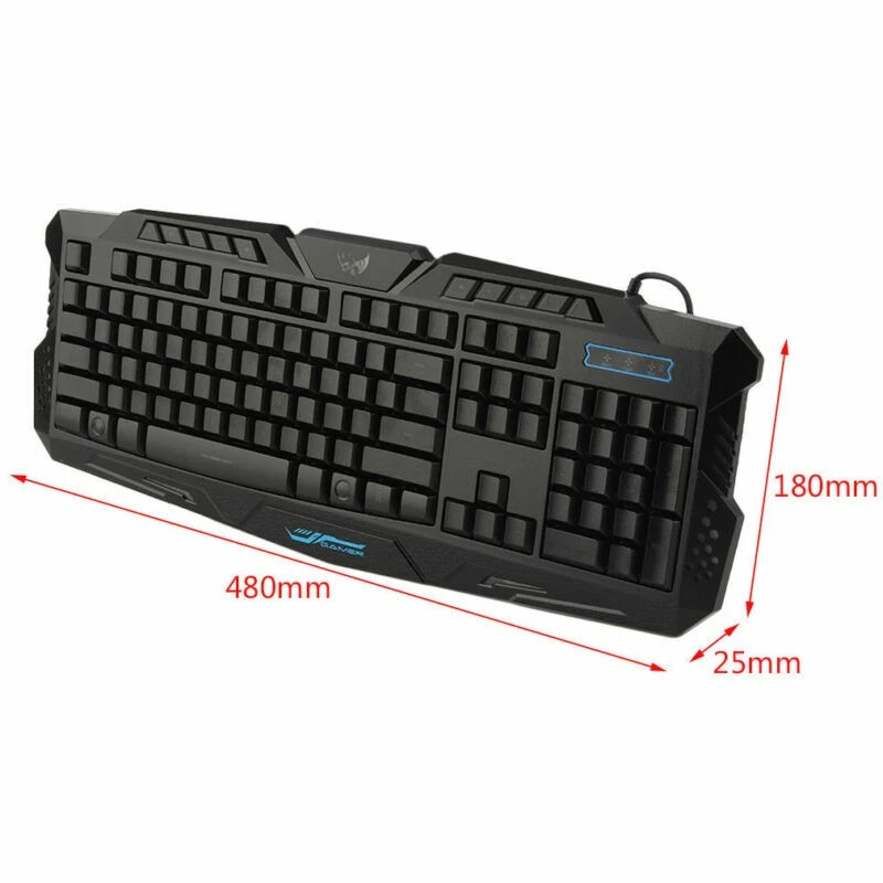 Computer Desktop Gaming Keyboard and Mouse Mechanical Feel LED Light Backlit - Image 3 of 4