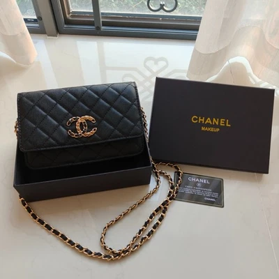 CHANELBEAUTY [VORBESTELLUNG] CHANEL BEAUTY MAKE-UP WOC CROSSBODY SCHULTERTASCHE CLUTCH KETTE GESCHENK GWP