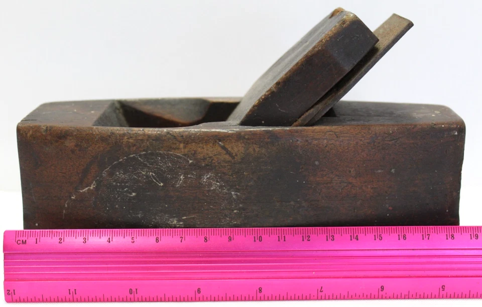 Vtg Plumb Bob Wood Reel 100gram 4oz Conical Steel & Solid Timber Toothing Plane - Image 4 of 4