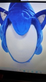 SONIC THE HEDGEHOG-SOFT FLEECE HAT-FITS MOST-6 TO ADULT-NEW-COSTUME-PLAY-BLUE