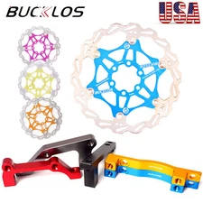 160/180/203mm MTB Bike Floating Disc Brake Rotor PM/IS Brake Adapter Caliper CNC