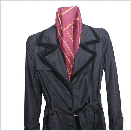 Vintage Beretta Womens Coat 44 8 Black Made in Italy Classic Western Retro Chic - Picture 3 of 10