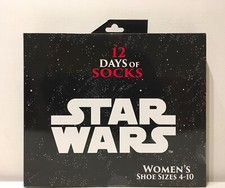 Women's Star Wars 12 Days of Socks Advent Calendar Shoe Size 4-10