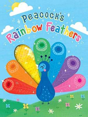 Peacocks Rainbow Feathers - Touch and Feel Board Book - Sensory Boa - GOOD