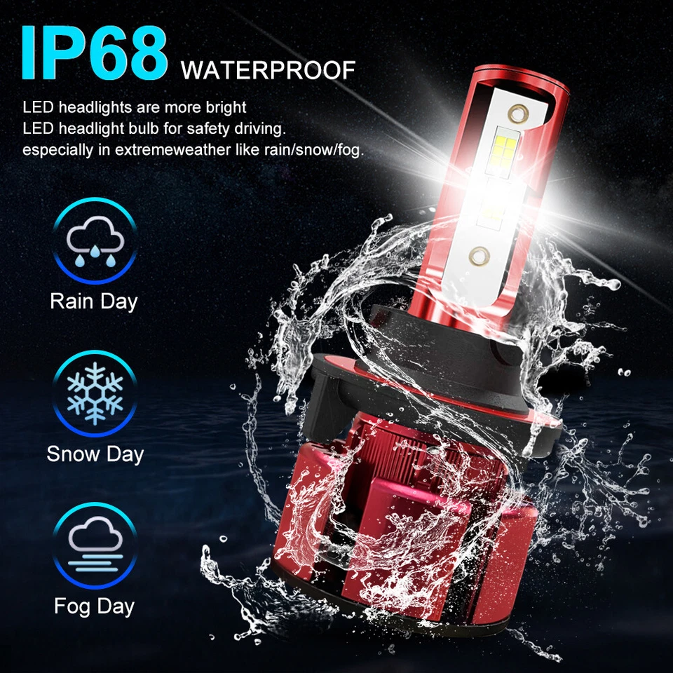 For Honda Recon 250 2012-2014 LED Headlight 6000K Bright White Bulbs - Image 4 of 4