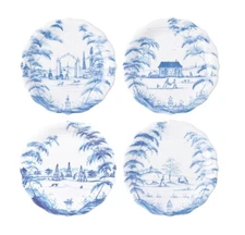 Juliska Country Estate Delft Blue Party Plates S/4