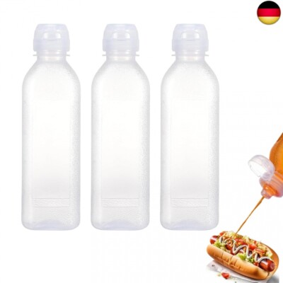 3 Stück Squeeze Flasche, 300ml Squeeze Ölspender Flaschen, Plastik Q