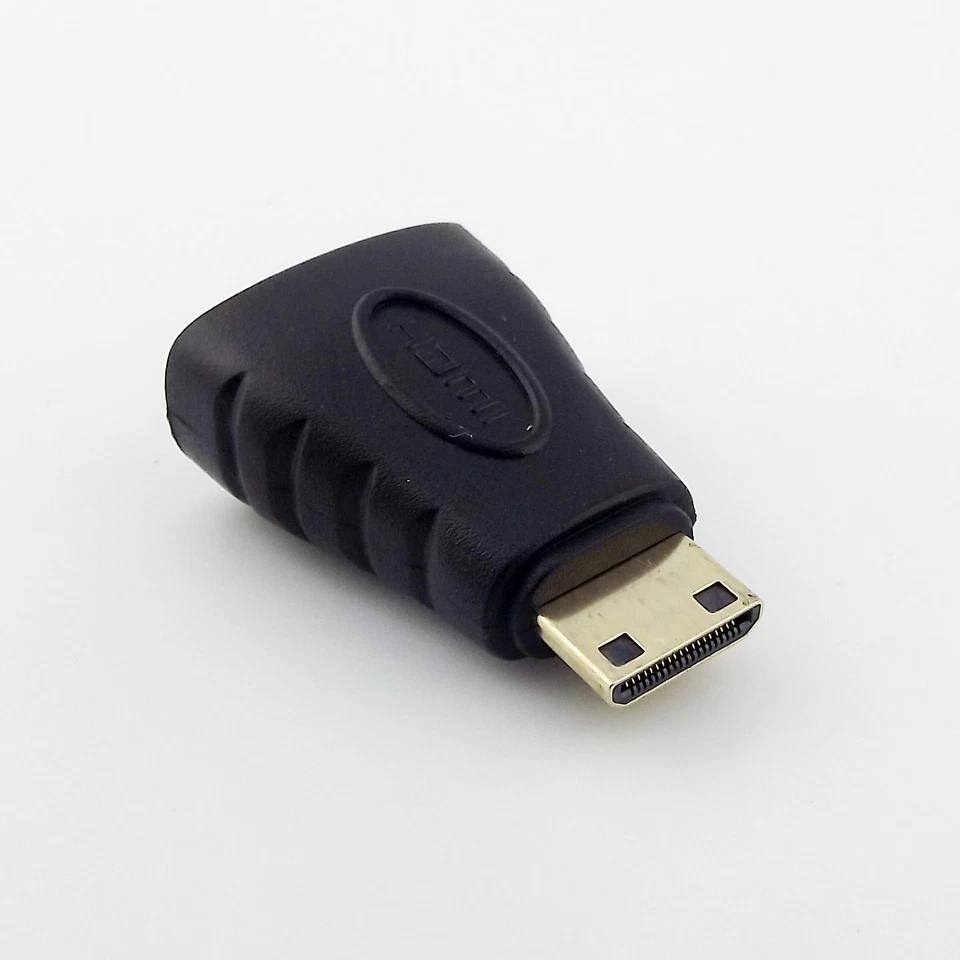 1pcs HDMI 1.4 Female Jack to Mini HDMI Male Plug Converter HD 1080P Gold Adapter - Image 4 of 4