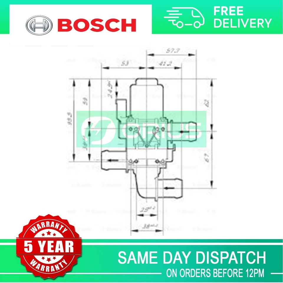 Fits F-Pace XF XE Range Rover Velar Sport Bosch Coolant Control Valve - Image 3 of 4
