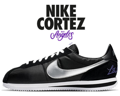 Nike Cortez Basic Suede Nylon Los Angeles Kings Black Silver White Men 7.5 Shoes Nike Cortez Basic Suede Nylon Los Angeles Kings Black Silver White Men 7.5 Shoes
