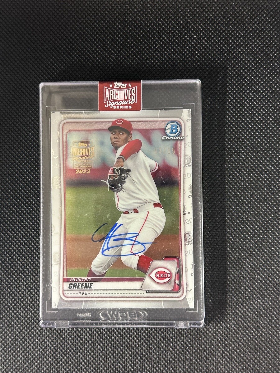 Hunter Greene 2023 Topps Archives - Bowman Chrome On-Card Auto /15 