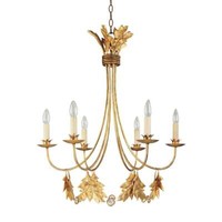 Elstead Sweet Olive Kronleuchter E14 6-Fach Vergoldetes Gold