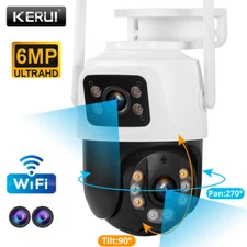Outdoor Wireless WiFi IP Camera ICSEE APP Control Dual Lens PTZ Security Camera