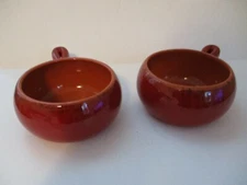 Vintage De SILVA Italy Terracotta Individual Casserole Handled Dishes