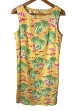 NWT Talbots Dress Women sz  10 Sheath Cotton Lined Brunch Classic Preppy Yellow