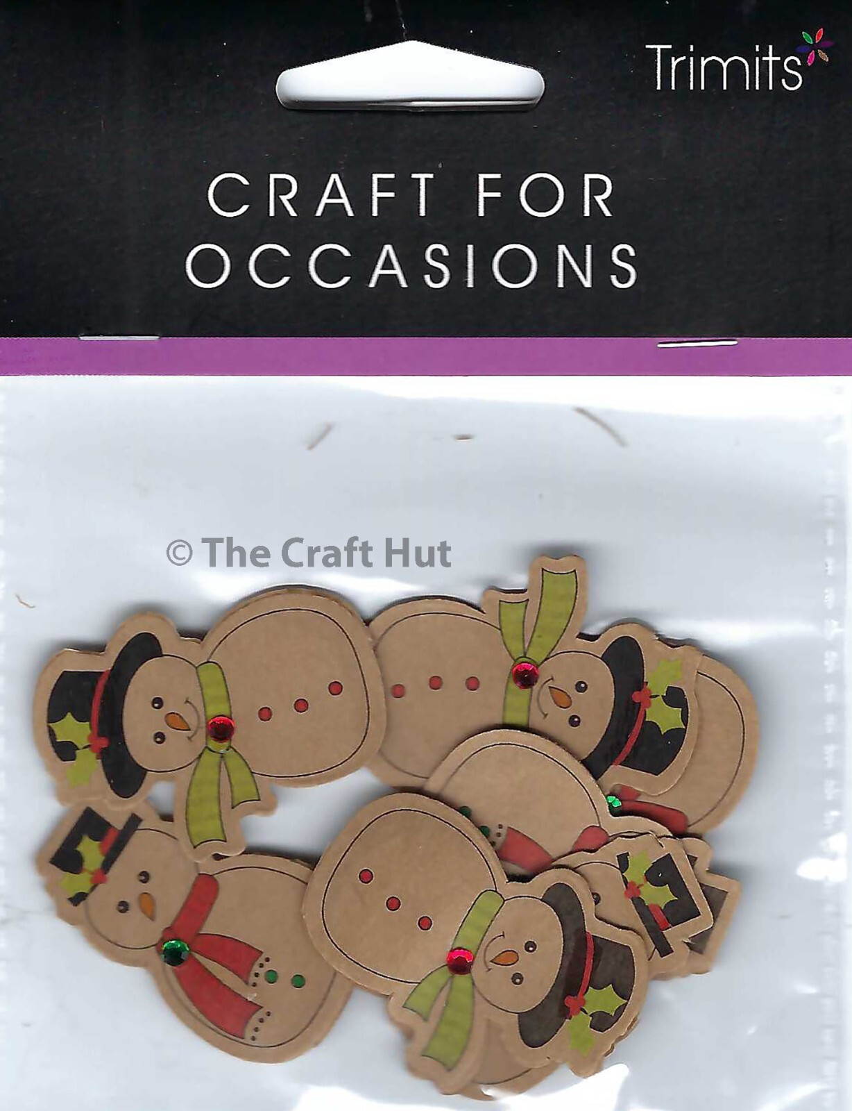Trimits Craft Embellishments Scrapbook Card Making Christmas Snowmen New