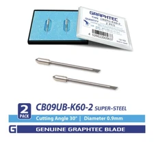 Graphtec Blade Authentic CB09UB-K60 .9mm Supersteel 30°Blade for Window Tint 2pk