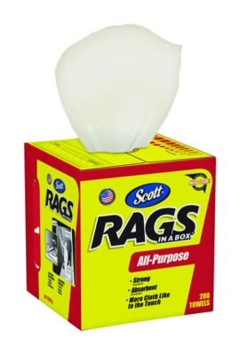 Scott  Rags in a Box  Paper  Cleaning Cloth  12 in. W x 10 in. L 200 count
