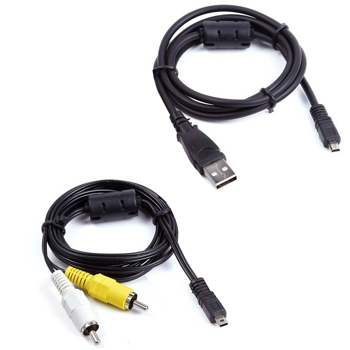 USB PC Data +A/V TV Cable Cord For Nikon D5200 D5300 D5500 D7100 D3300