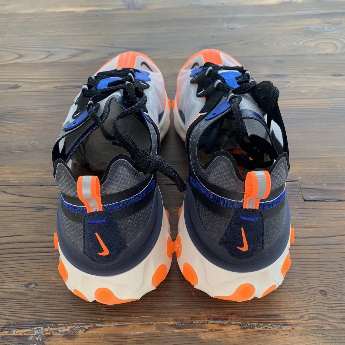 New Deadstock Nike Blue Orange React Element 87 Shoes Men s 11.5
