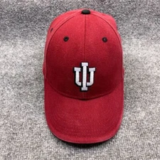 Indiana Hoosiers Hat Cap Strap Back Youth Adjustable NCAA College Signatures Red